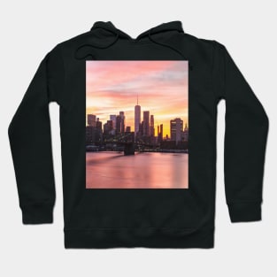 New York Beautiful Red Sunset Hoodie